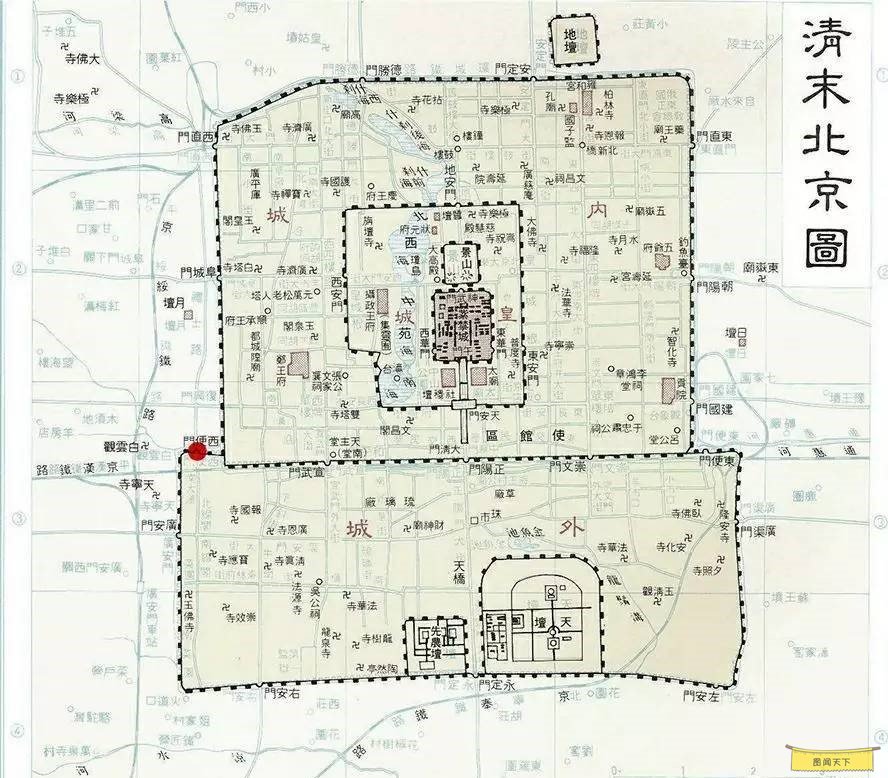 清北京城平面图