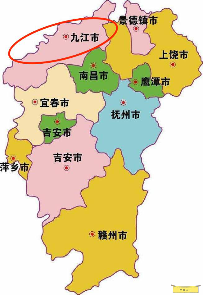九江市区县地图图片